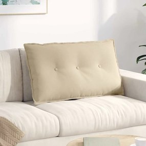 vidaXL Travesseiro para Costas Creme 80 x 50 cm Tecido de Microfibra