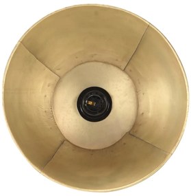 Candeeiro de pé E27 madeira de mangueira maciça bronze