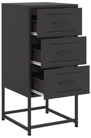 Mesa de cabeceira 36x39x78 cm aço preto