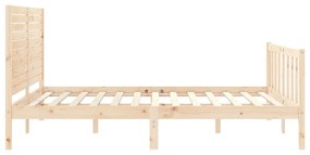 Cama sem colchão 160x200 cm madeira de pinho maciça