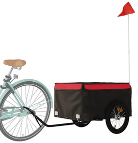 Reboque para bicicleta 45 kg ferro preto e vermelho