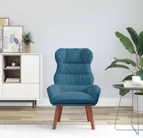 Poltrona Relaxante Veludo Azul