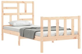 Cama sem colchão 90x200 cm madeira de pinho maciça