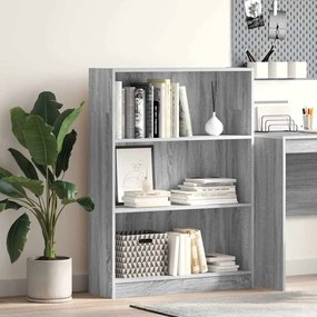 Estante 80x24x109 cm derivados de madeira cinzento sonoma
