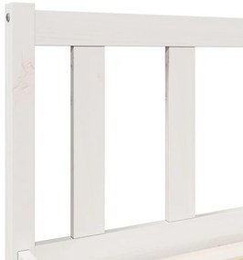 Cama extra longa sem colchão 80x210 cm pinho maciço branco