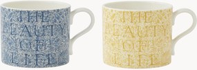 Canecas em porcelana Beauty of Life, conjunto de 4