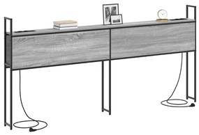 Cabeceira de armazenamento com cabeceira Sonoma cinzento 200 cm