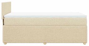 Cama com molas/colchão 90x190 cm tecido cor creme
