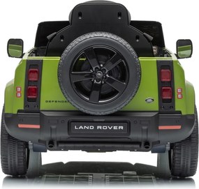 Carro elétrico para Crianças 12V 4x4 Land Rover Defender Rodas de espuma EVA, Assento Couro ecológico, Controlo remoto Verde