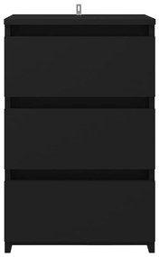 Mesas de cabeceira 2 pcs 40x35x62,5 cm contraplacado preto