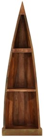 Armário em forma de barco 39x27x127cm madeira recuperada maciça