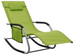 vidaXL Espreguiçadeira textilene verde e cinzento