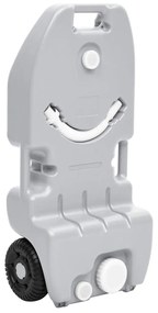 Tanque de água com rodas para campismo 25 L cinzento