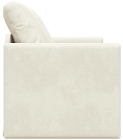 Loveseat 2 lugares Creme Tecido, Madeira 2 lugares