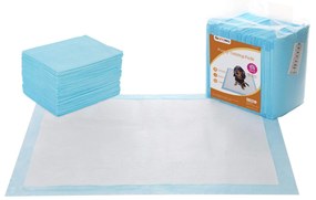Tapetes higiênicos descartáveis para treino de cães e gatos | FEANDREA | 60 x 90 x 0,1 cm | branco|azul | PTD95BU.