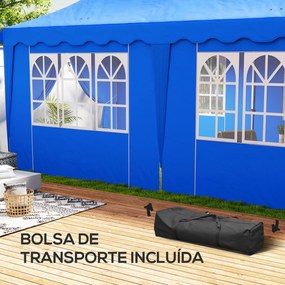Tenda Dobrável Pop Up Tenda 596x300x315 cm Tenda Dobrável com 6 Parede