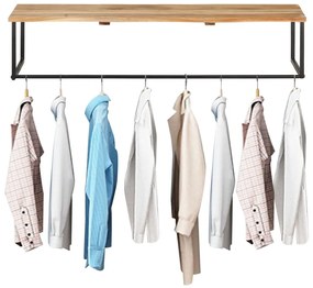 vidaXL Cabide com bordas vivas 100x35x22 cm madeira de acácia maciça