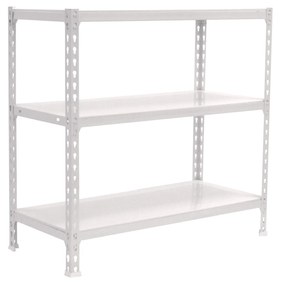 Estante com 3 Prateleiras METÁLICA SIMONCLICK 3/300 1000 BRANCO/BRANCO Capacidade P/ prateleira 180 Kg Dimensões 1000x900x300 mm