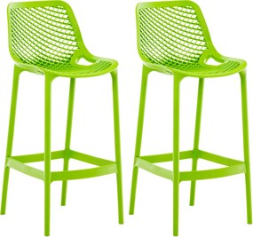 Conjunto de 2 bancos de bar Air 45 x 105 x 53 cm Verde