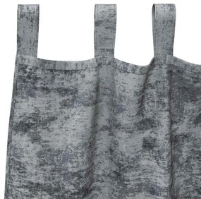 Cortinas de Veludo 2 peças com Ilhós Cinza Prata 175x140 cm