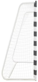 Baliza de futebol 300x200x90 cm metal preto e branco