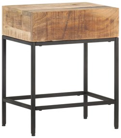 320938 vidaXL Mesa de apoio 40x30x50 cm madeira de mangueira áspera maciça