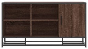 Banco calçado carvalho castanho 100x40x53,5 cm madeira e metal