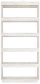 Estante/divisória 80x35x167 cm pinho maciço branco