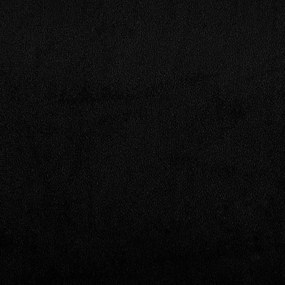 Sofá de 2 lugares 140 cm tecido de microfibra preto