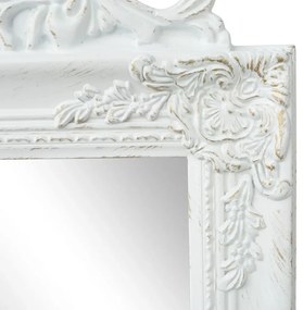 Espelho de pé estilo barroco 160x40 cm branco