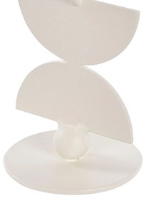 Conjunto de 2 castiçais em metal branco 13 cm DAPHNI Beliani