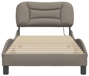 Estrutura de cama com LED sem colchão 80x200 cm tecido