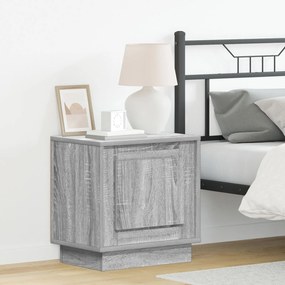 Gavetas de Cabeceira com Luzes LED 2 pcs Cinza Sonoma 44x34,5x45 cm