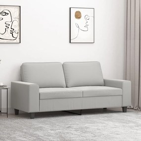 vidaXL Sofá de 2 lugares 140 cm tecido de microfibra cinzento-claro