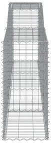 Cestos gabião arqueados 4pcs 400x50x100/120cm ferro galvanizado