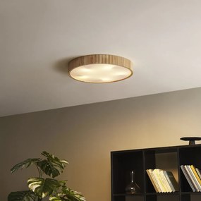 Plafon de teto Japandi madeira 60cm 5-luzes - Lyra