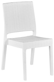 Conjunto de jardim com mesa e 4 cadeiras brancas FOSSANO Beliani