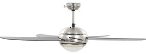Ventoinha de teto com luz 128 cm castanho