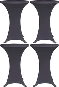vidaXL Capa extensível para mesa 4 pcs 60 cm antracite