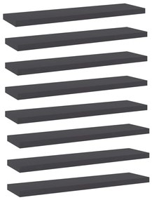 vidaXL Prateleiras para estante 8 pcs 40x10x1,5cm contraplacado cinza