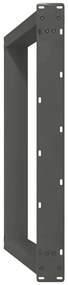 Pés para mesa de jantar em formato de U, 2 peças, antracite, 70x(72-73
