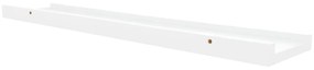 Unidade de prateleiras com rebordo 2 pcs 60x9x3 cm MDF branco