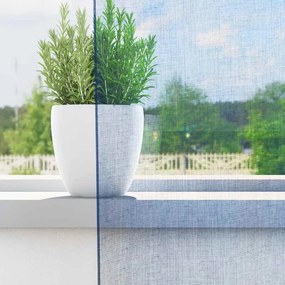 Cortinas de voile com laços 2 pcs azul real 140x140 cm