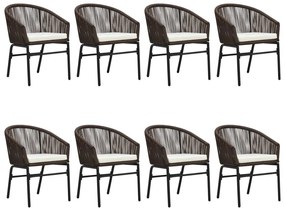 9 pcs conjunto de jantar para jardim castanho