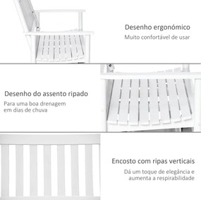 Banco Baloiço de Jardim de 2 Lugares – Balancelle Blanche – Branco – 1