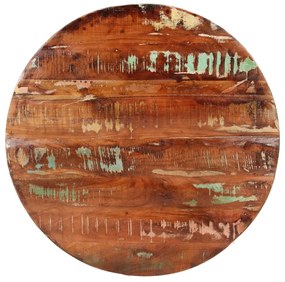 vidaXL Tampo de mesa redondo Ø70x2,5cm madeira recuperada maciça