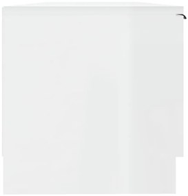 Móvel para TV 102x35x36,5cm madeira processada branco brilhante