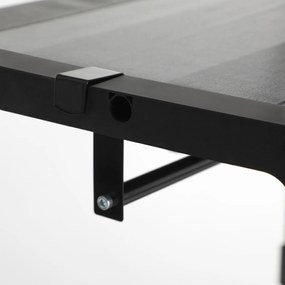 Armário para roupas com 2 varões para cabides 140 x 43 x 174 cm Preto