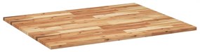 Tampo de mesa retangular 100x80x2 cm madeira de acácia maciça