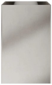 Vaso/floreira 52x48x75 cm aço inoxidável prateado